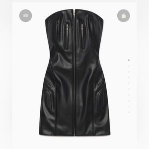 Khy Leather Strapless Dress